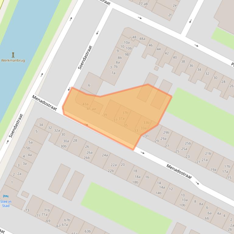 Kaart van postcodegebied 9715KW.