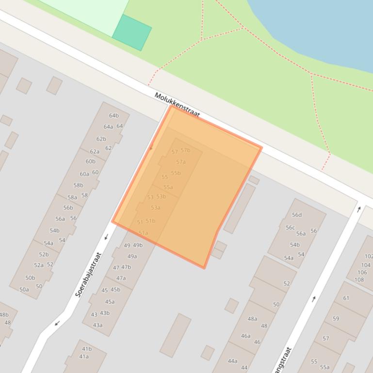 Kaart van postcodegebied 9715LR.