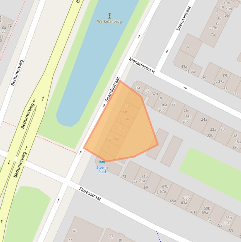 Kaart van postcodegebied 9715NG.