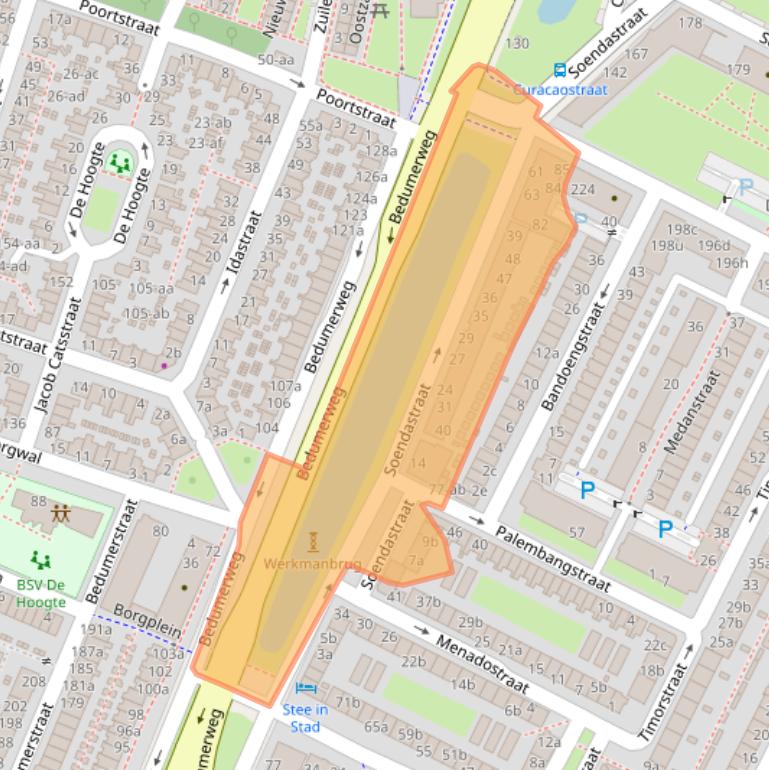 Kaart van postcodegebied 9715NH.