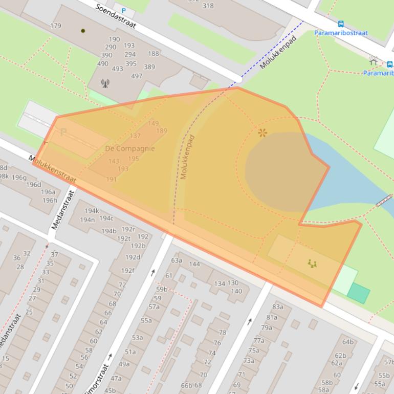 Kaart van postcodegebied 9715NT.