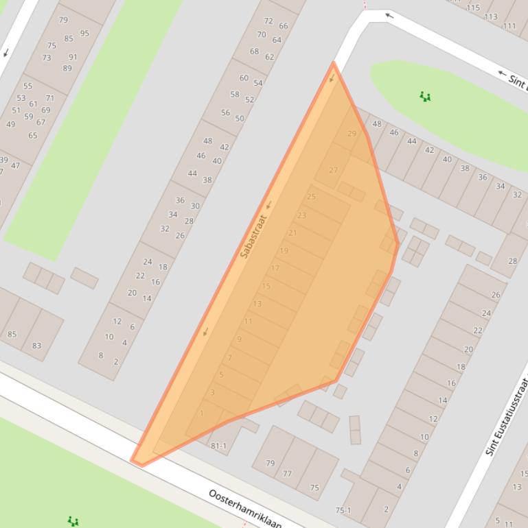 Kaart van postcodegebied 9715PK.