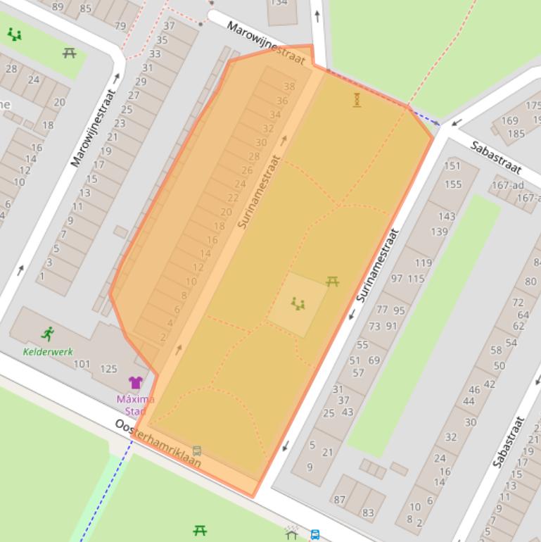 Kaart van postcodegebied 9715PV.