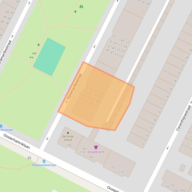 Kaart van postcodegebied 9715RK.