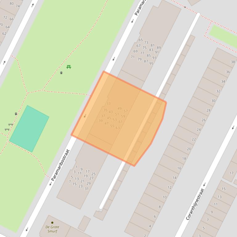 Kaart van postcodegebied 9715RL.