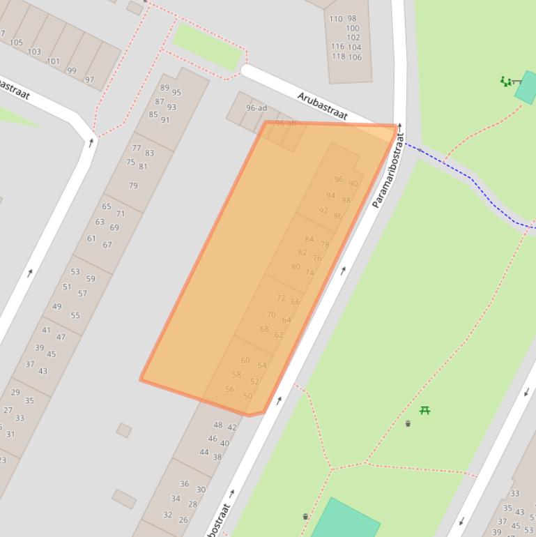 Kaart van postcodegebied 9715RR.