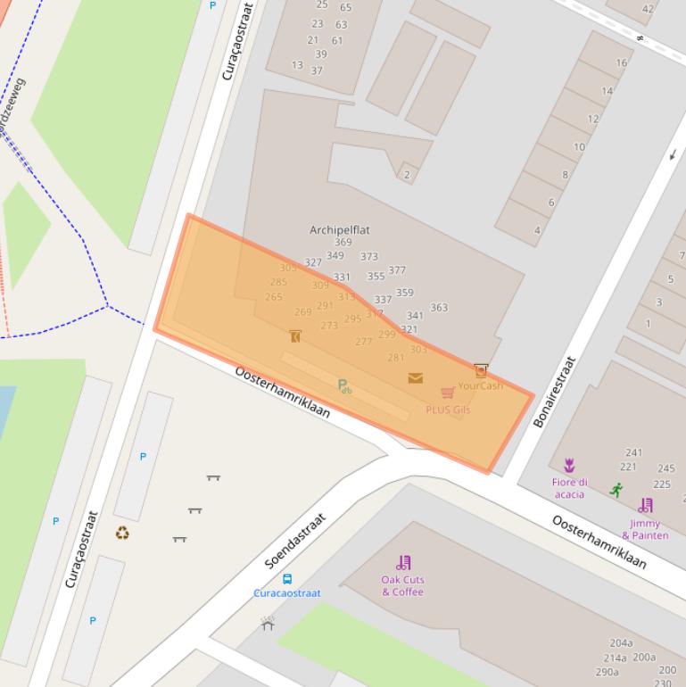 Kaart van postcodegebied 9715SN.