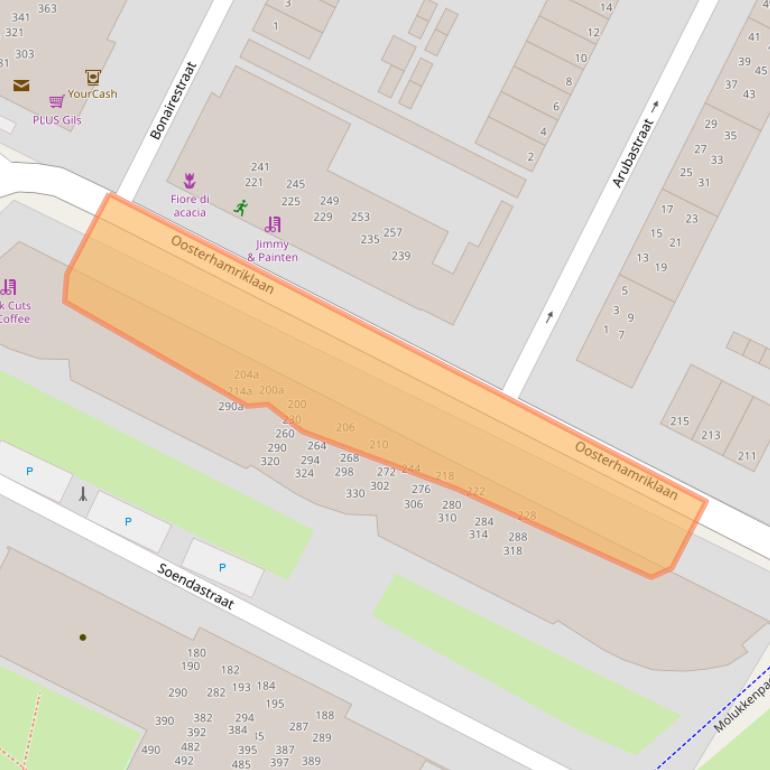 Kaart van postcodegebied 9715SR.