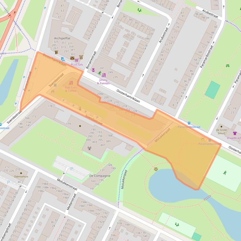Kaart van postcodegebied 9715SV.