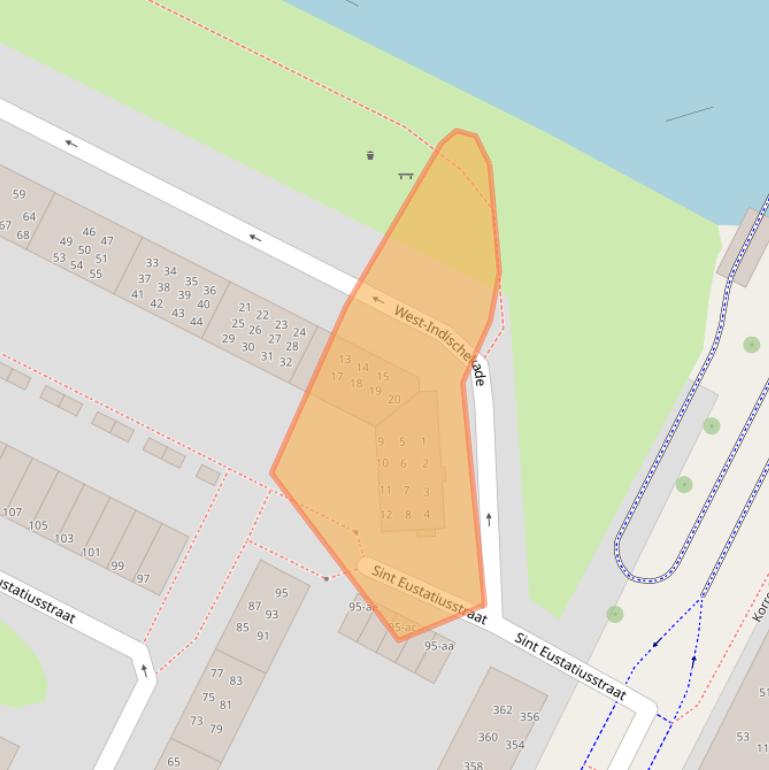 Kaart van postcodegebied 9715TA.