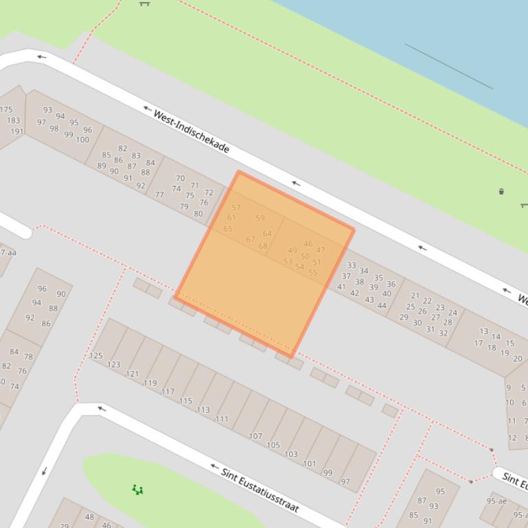 Kaart van postcodegebied 9715TC.