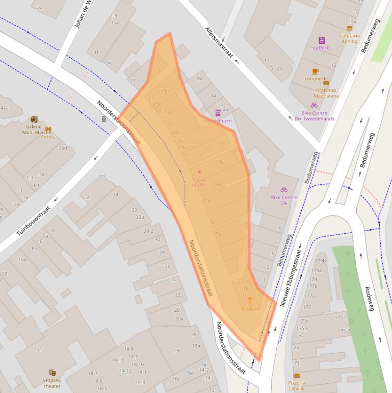 Kaart van postcodegebied 9716AN.