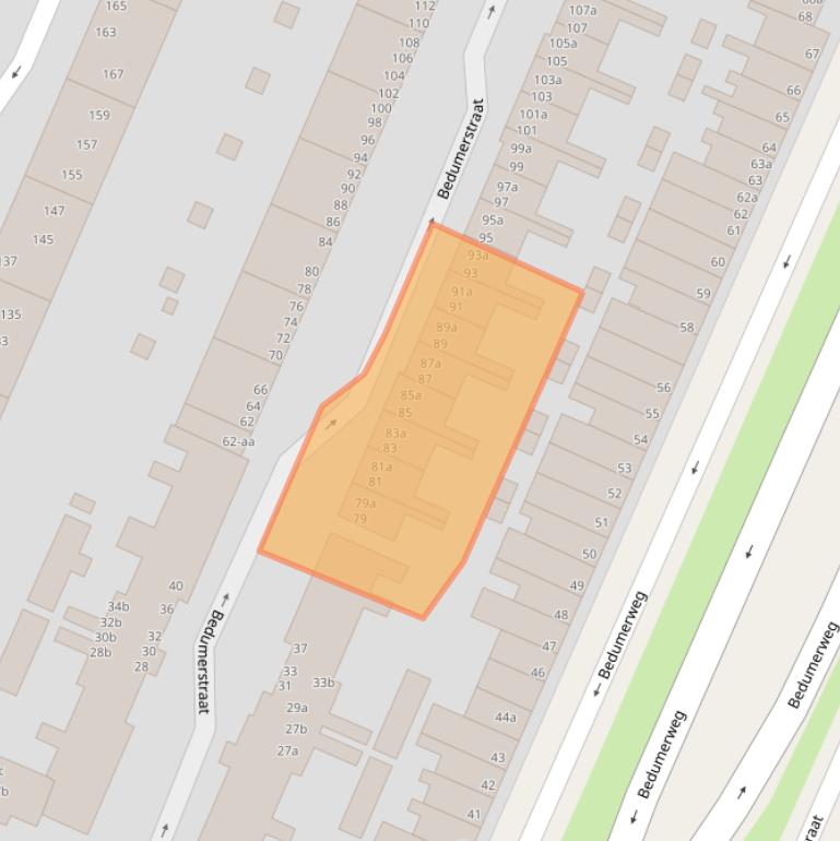 Kaart van postcodegebied 9716BD.