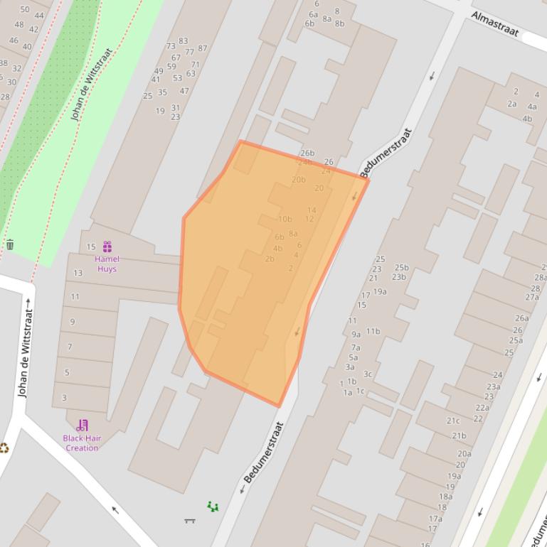 Kaart van postcodegebied 9716BL.