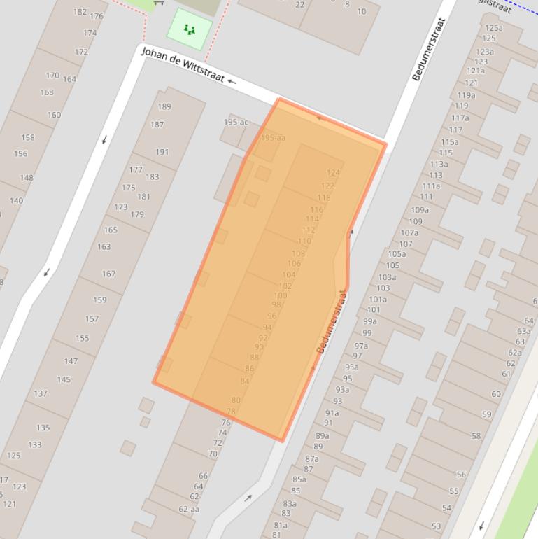 Kaart van postcodegebied 9716BP.