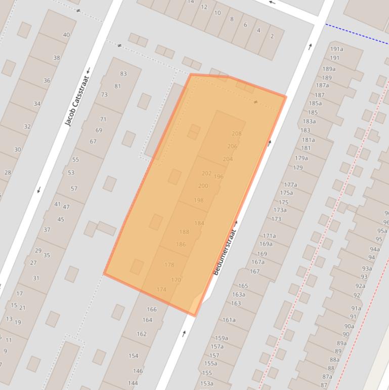 Kaart van postcodegebied 9716BS.