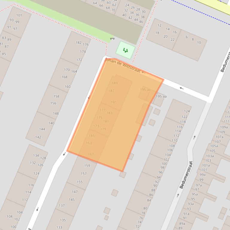 Kaart van postcodegebied 9716CE.