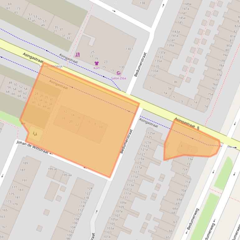 Kaart van postcodegebied 9716EP.