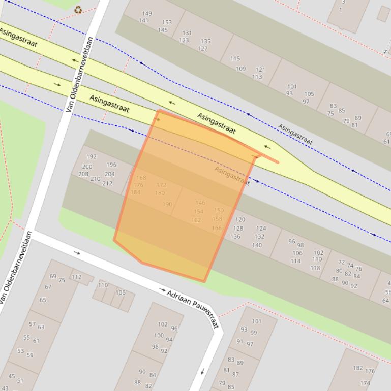 Kaart van postcodegebied 9716ET.