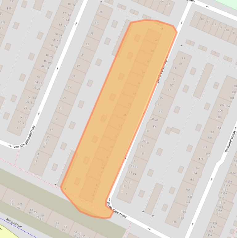 Kaart van postcodegebied 9716GD.