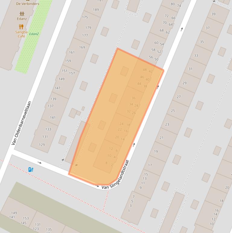 Kaart van postcodegebied 9716GN.