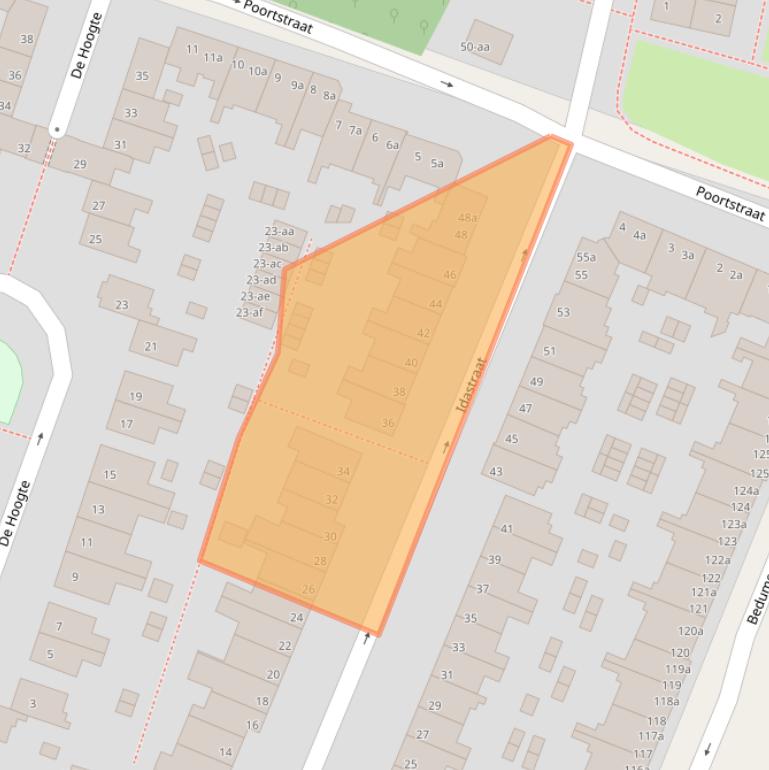 Kaart van postcodegebied 9716HD.