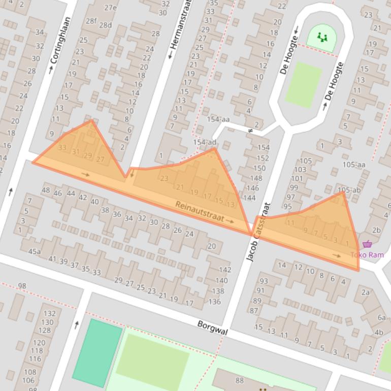 Kaart van postcodegebied 9716HM.