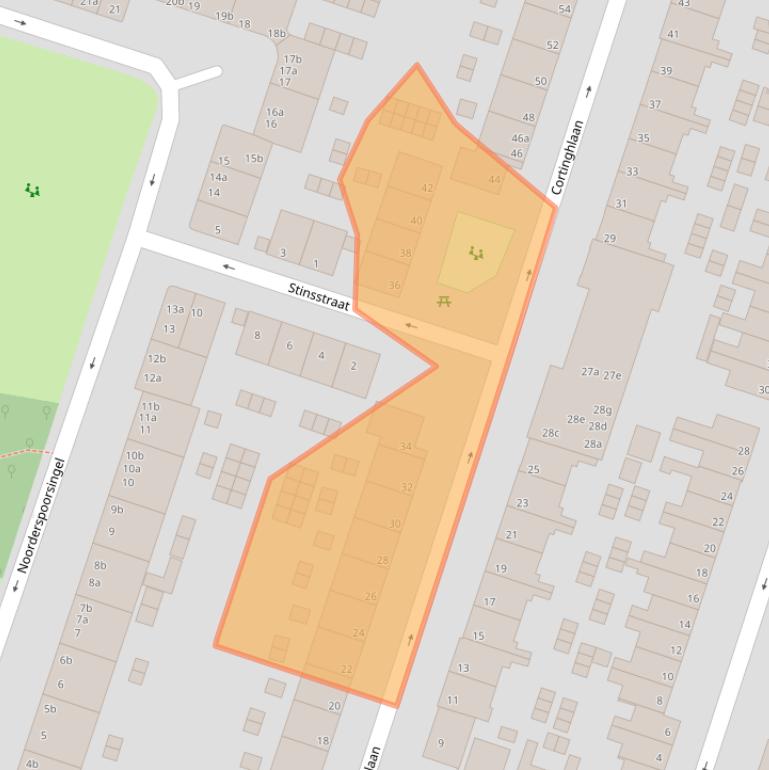 Kaart van postcodegebied 9716HV.