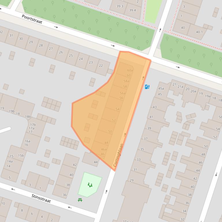 Kaart van postcodegebied 9716HW.