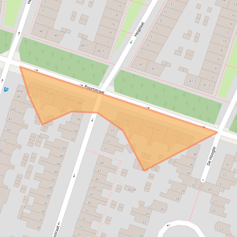 Kaart van postcodegebied 9716JH.