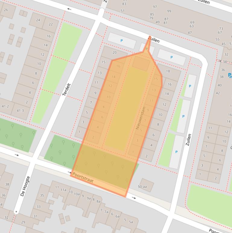 Kaart van postcodegebied 9716KP.