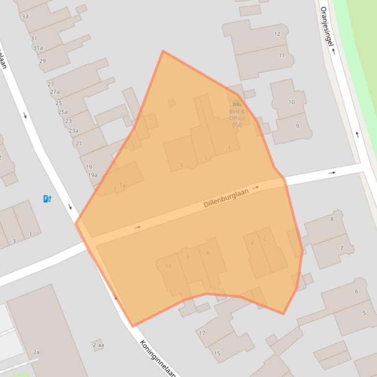 Kaart van postcodegebied 9717CA.