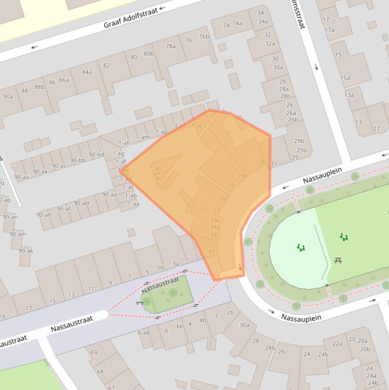 Kaart van postcodegebied 9717CP.