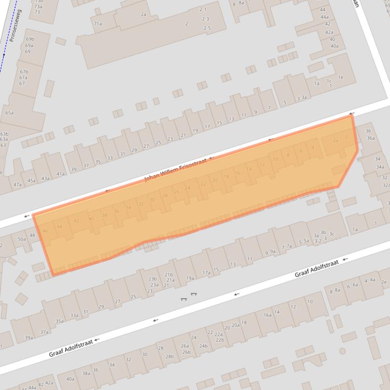 Kaart van postcodegebied 9717EP.