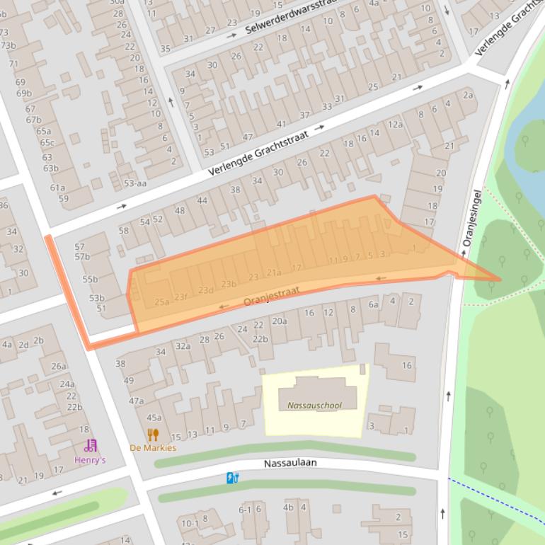 Kaart van postcodegebied 9717GA.