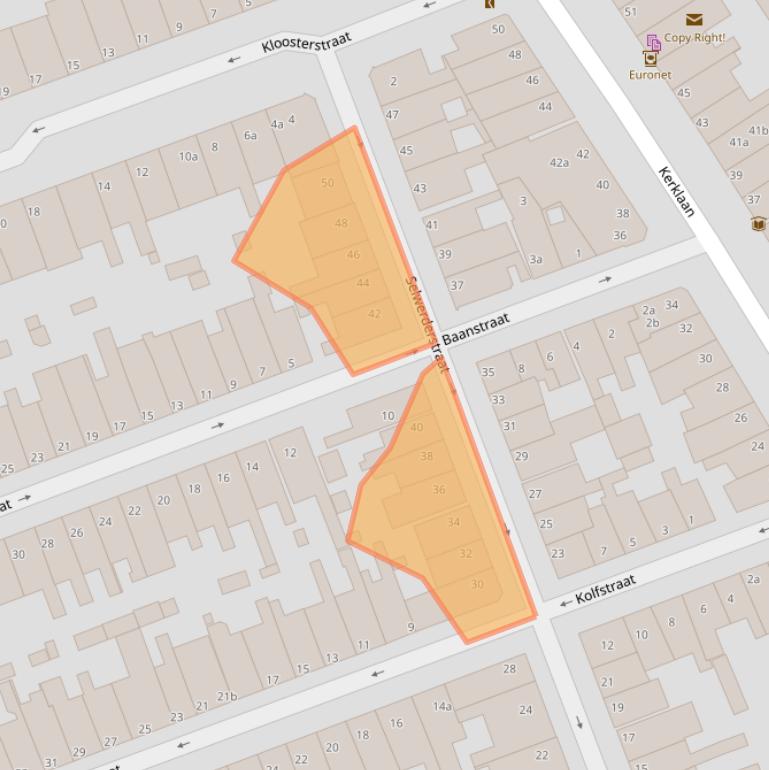 Kaart van postcodegebied 9717GL.