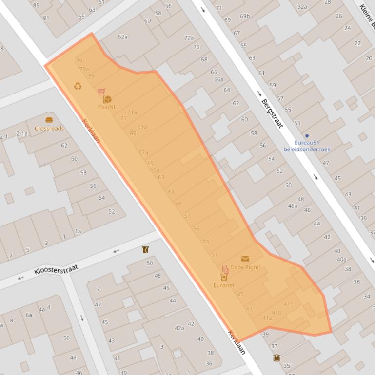 Kaart van postcodegebied 9717HB.