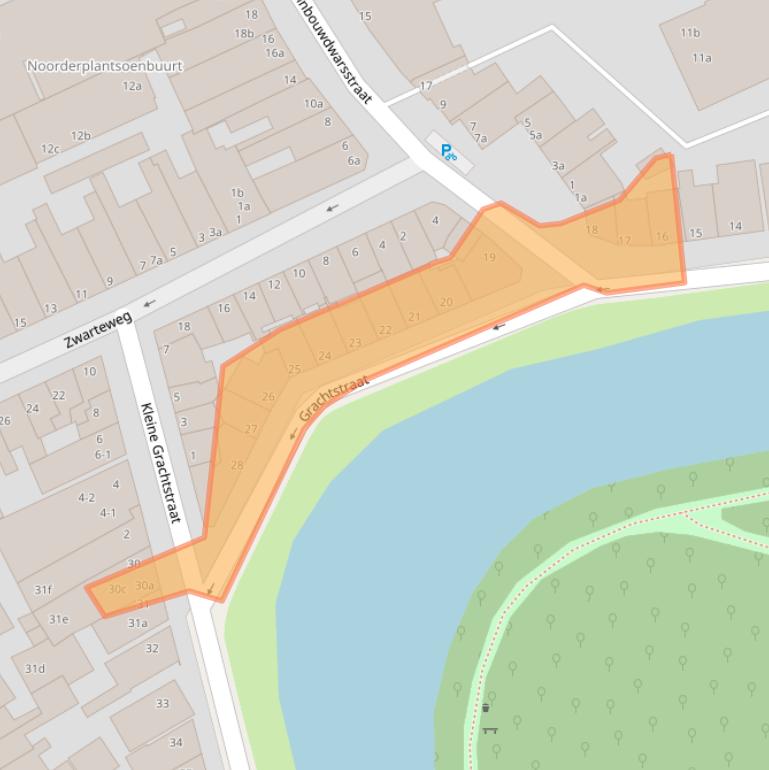 Kaart van postcodegebied 9717HJ.