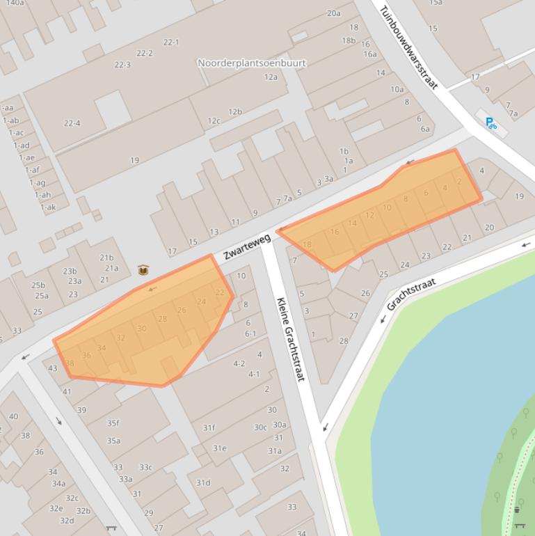 Kaart van postcodegebied 9717HR.