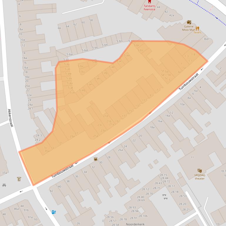 Kaart van postcodegebied 9717JA.