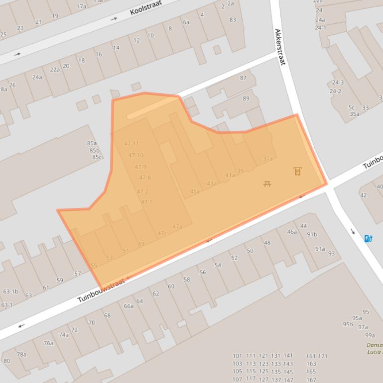 Kaart van postcodegebied 9717JB.