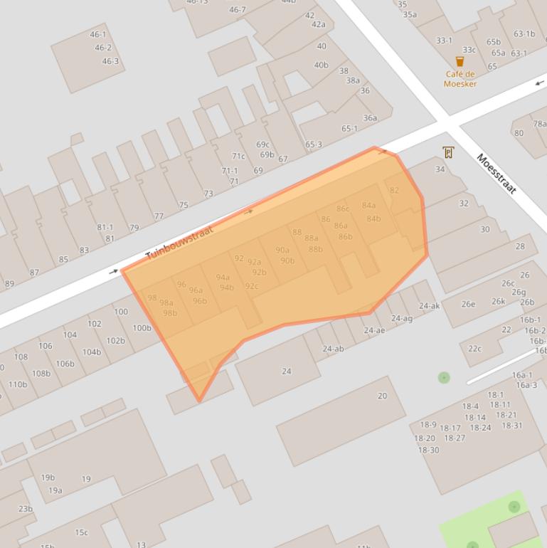 Kaart van postcodegebied 9717JM.