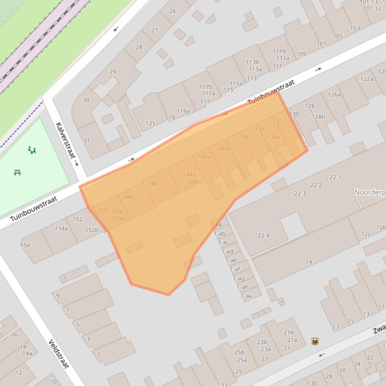 Kaart van postcodegebied 9717JR.