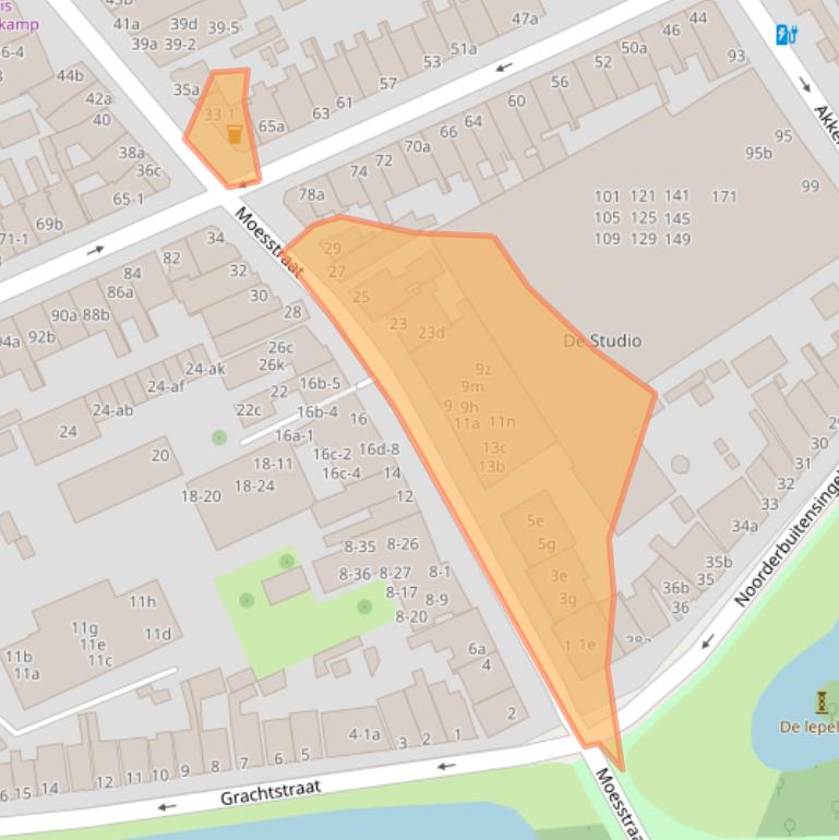 Kaart van postcodegebied 9717JT.