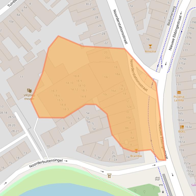 Kaart van postcodegebied 9717KN.