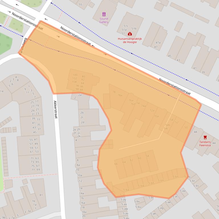 Kaart van postcodegebied 9717KR.