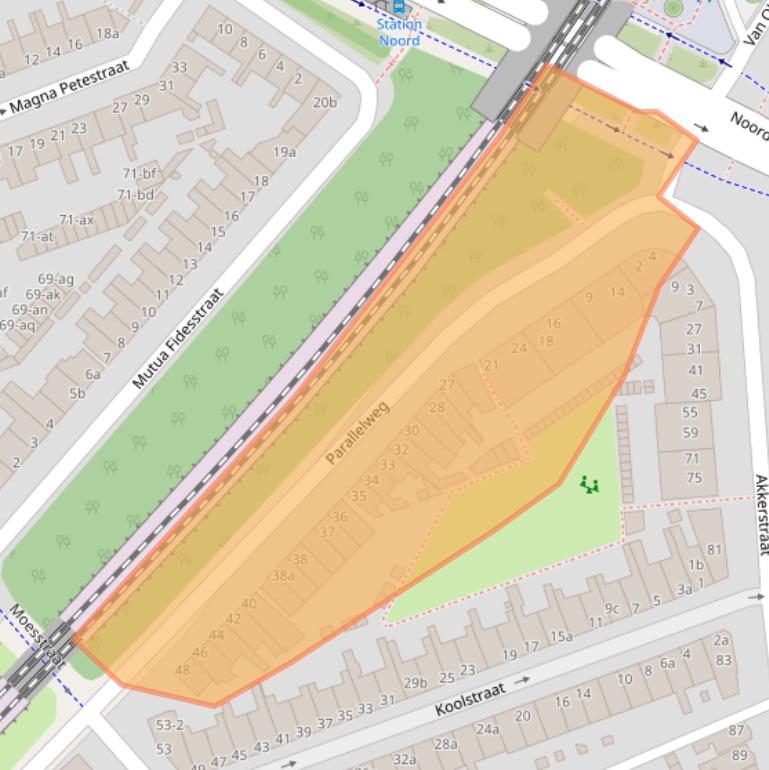 Kaart van postcodegebied 9717KS.