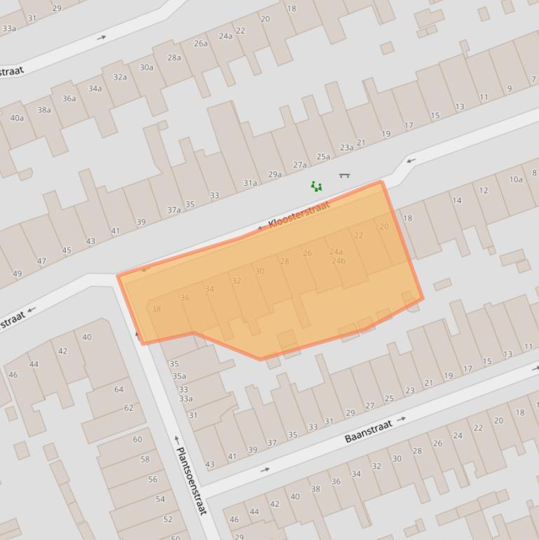 Kaart van postcodegebied 9717LE.