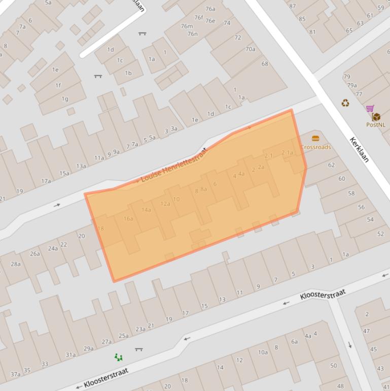 Kaart van postcodegebied 9717LK.