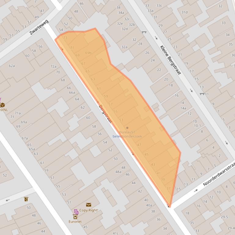 Kaart van postcodegebied 9717LS.